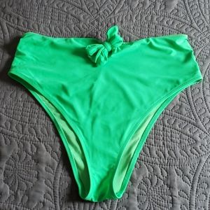 Aerie high-cut high-waisted cheeky bikini bottoms